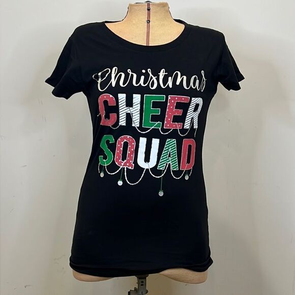 Holiday Time "Christmas Cheer Squad" T-Shirt - Size XS - Picture 2 of 12